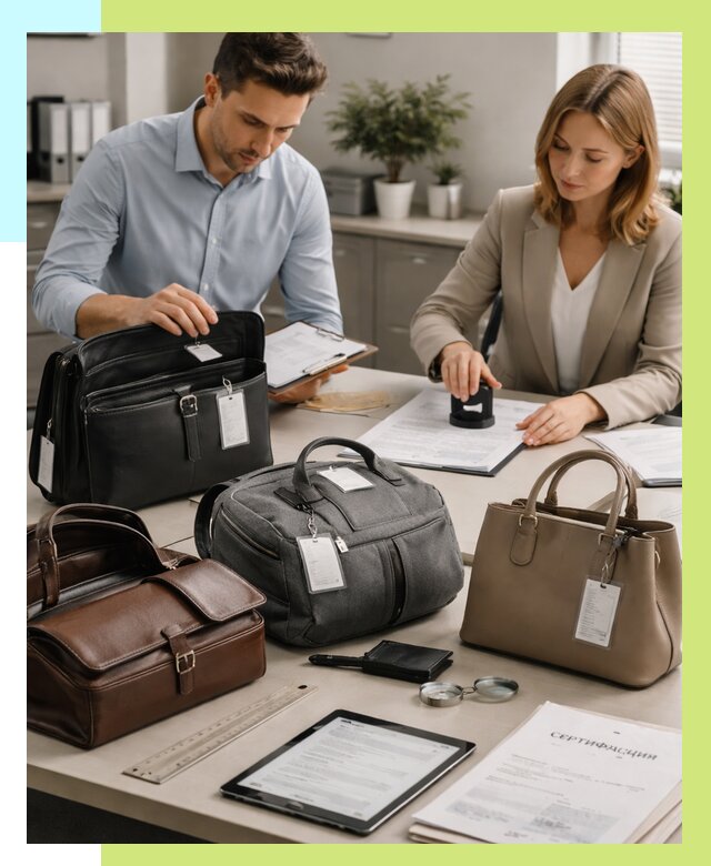 Сертификация сумок в Ломоносове от 7684 руб. | Алешин-Лмн