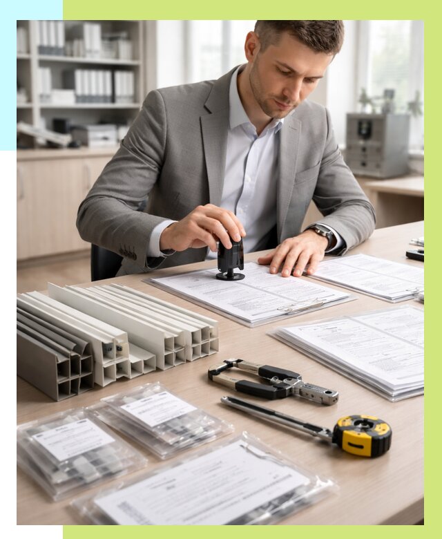 Сертификация ПВХ продукции в Ломоносове от 8708 р., Алешин-Лмн