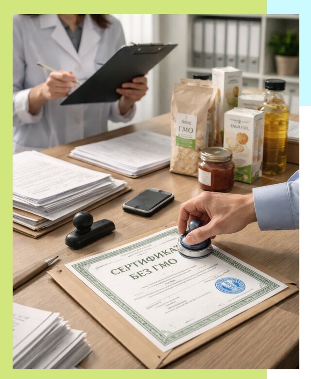 Получение сертификата Без ГМО для продукции в Ломоносове